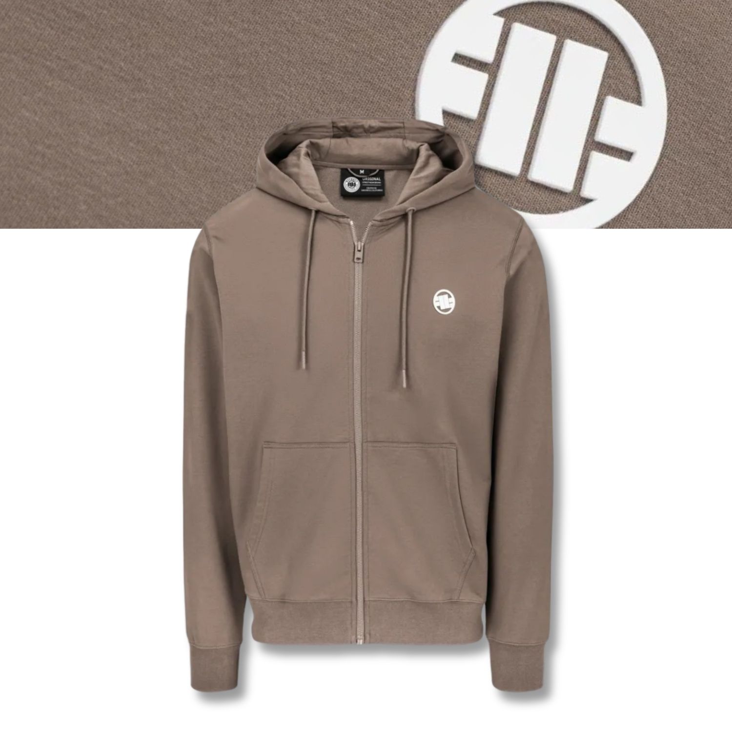 Pánská Rozepínací mikina s kapucí Pitbull Small Logo Nugget pohodlná S