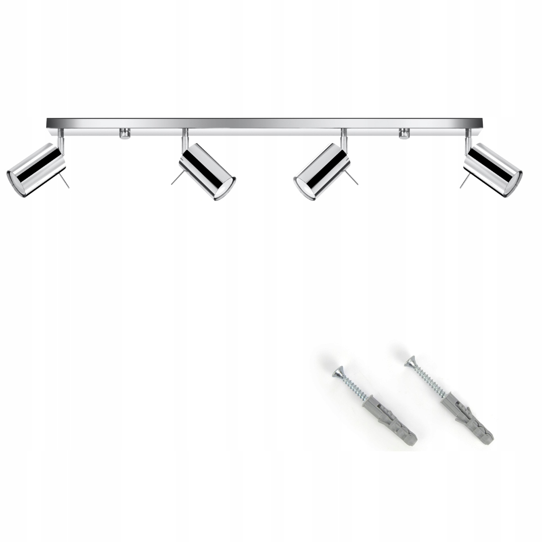 Plafon chrom listwa sufitowa led łazienka salon listwa chromowona 4xGU10