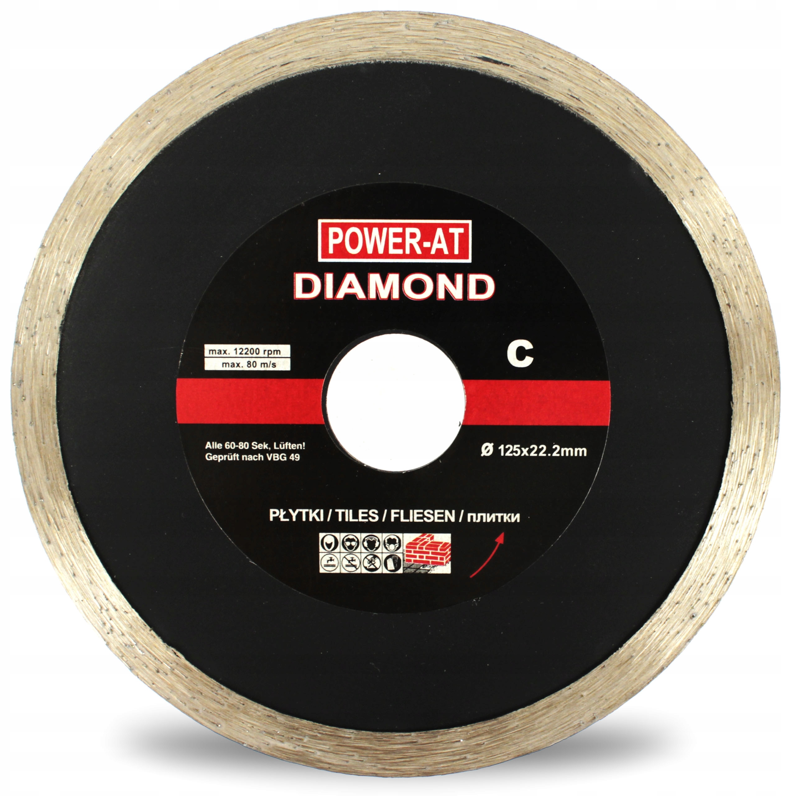 

Tarcza diamentowa 125 x 22,2 mm ciągła glazura