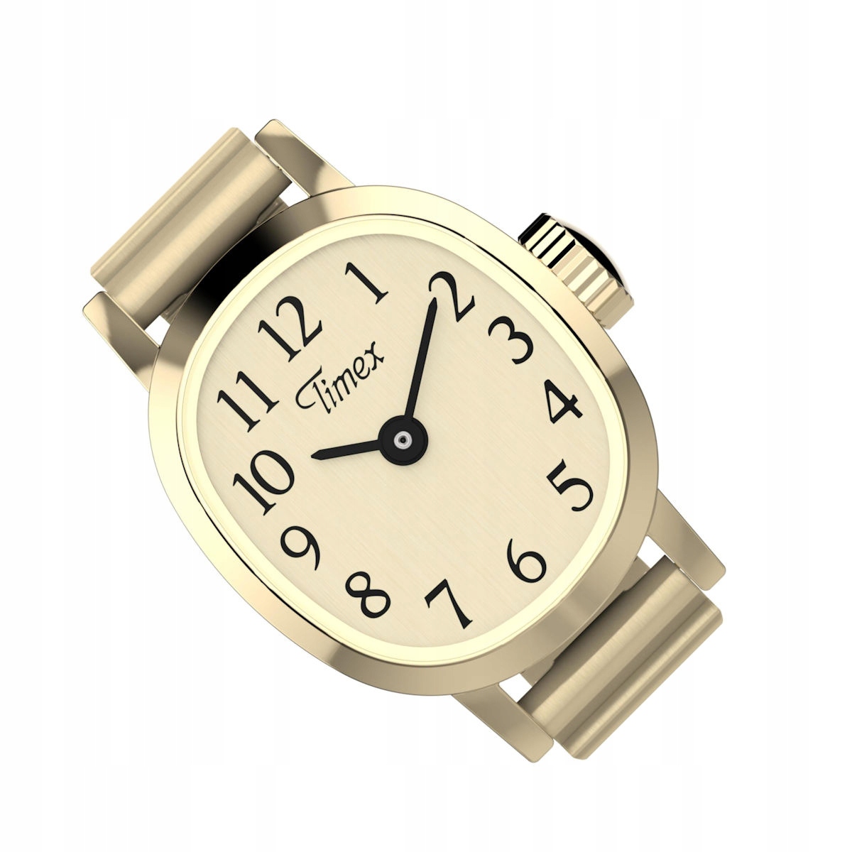 Dámské Zlaté Hodinky Timex Na Prst Prstýnek Cavatina Vintage TW2Y70800