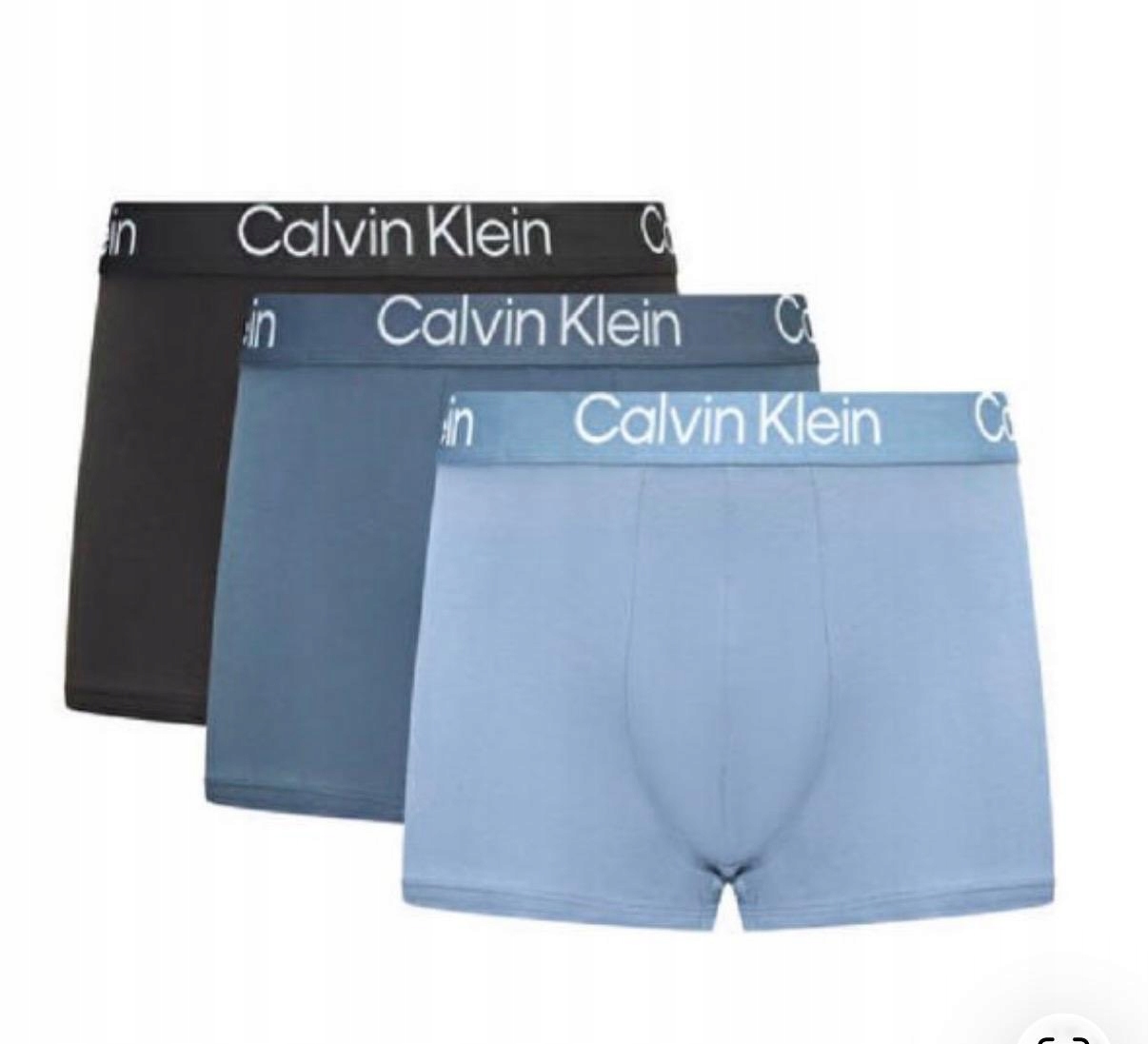Calvin Klein Ultra Soft Modern 3 Páry) černá/nebeská/námořnická modrá r.XL