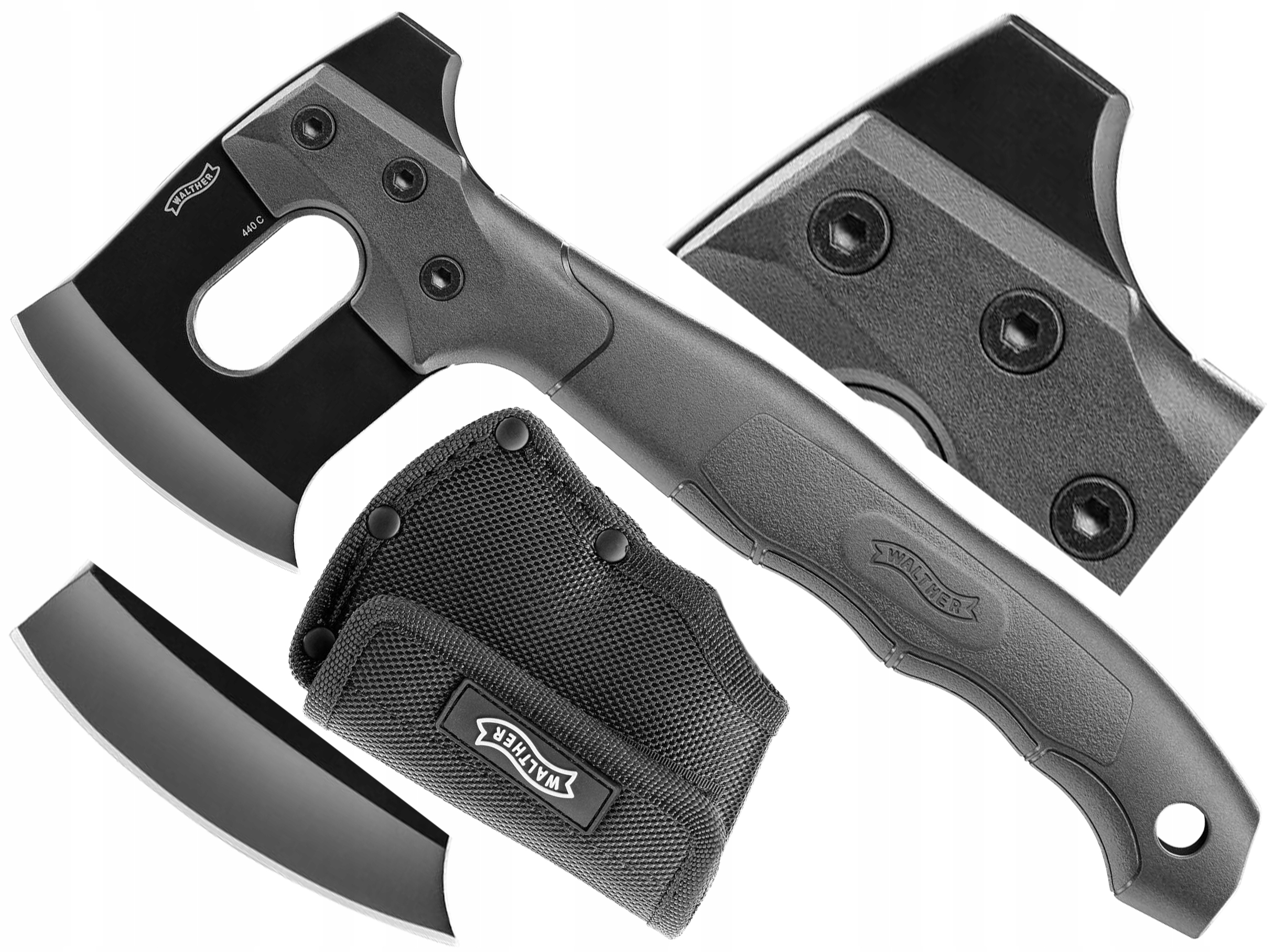 

Siekiera Toporek Walther Compact Stal 440C Etui