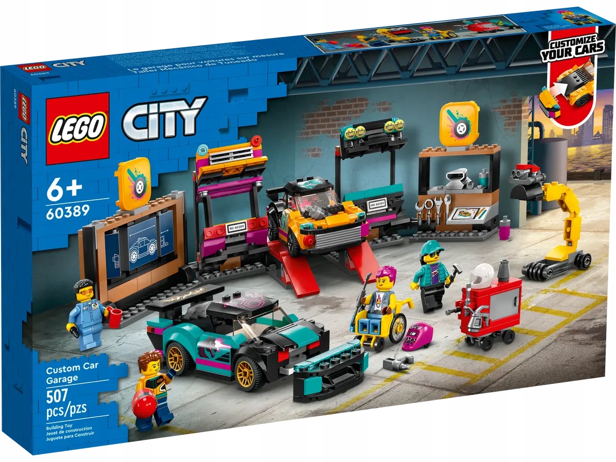 stavebnice Lego City 60389 Workshop tuningu automobilů
