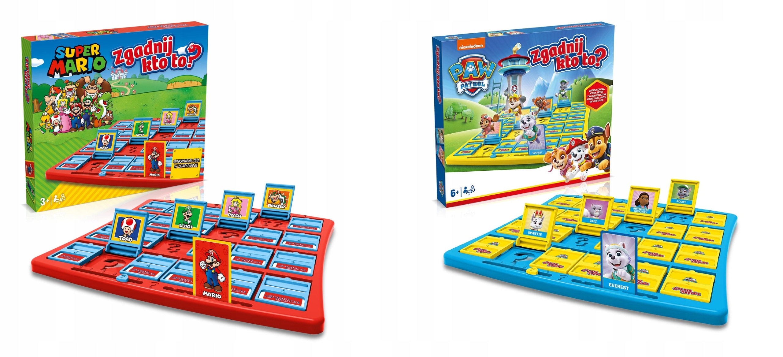 2w1 Zgadnij Kto To Psi Patrol +Super Mario bajka gra planszowa dla dzieci