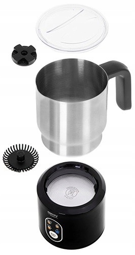 SPIENIACZ PODGRZEWACZ DO MLEKA PIANKA KAWA LATE CAPPUCINO GORĄCA CZEKOLADA Kolor dominujący czarny