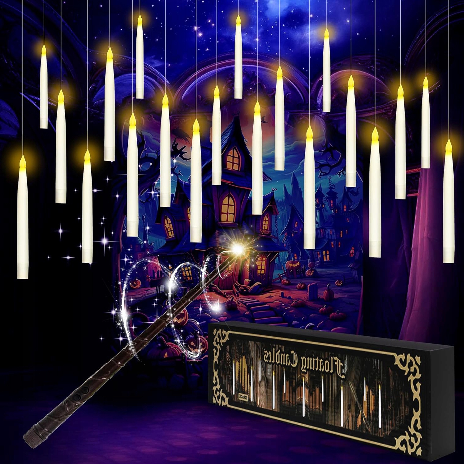 svíčky s kouzelnou hůlkou a dálkovým ovládáním Plovoucí závěsné Harry Potter 20 Ks