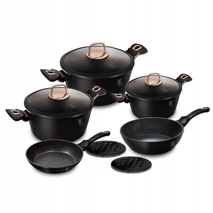 BerlingerHaus Black Rose BH-8168 10 ks Súprava hrncov