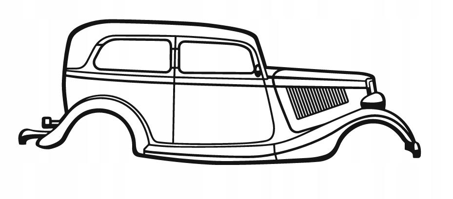 nástěnná dekorace Obraz Auto Ford Tudor 1934