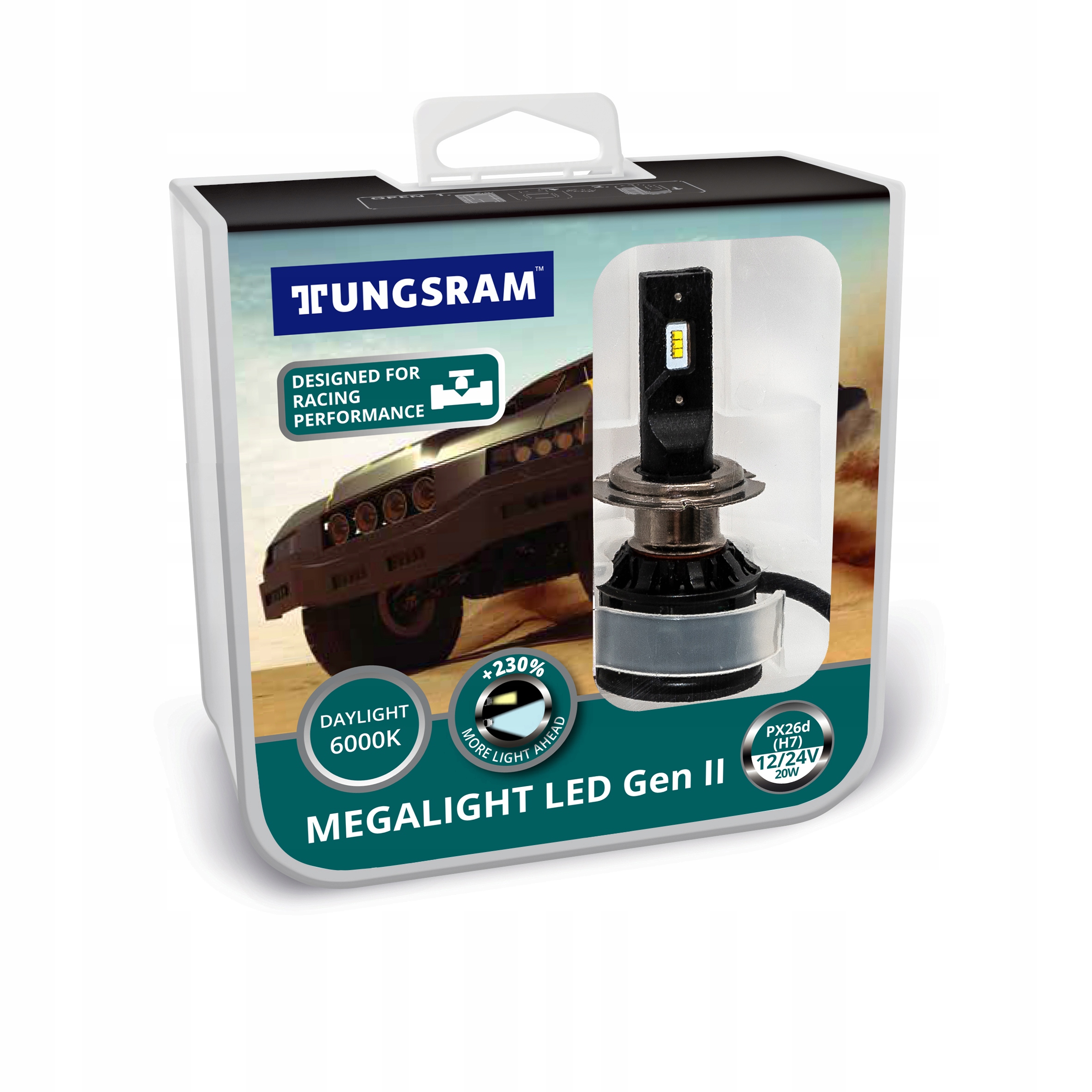 

Tungsram H7 Megalight Led Gen II +230%