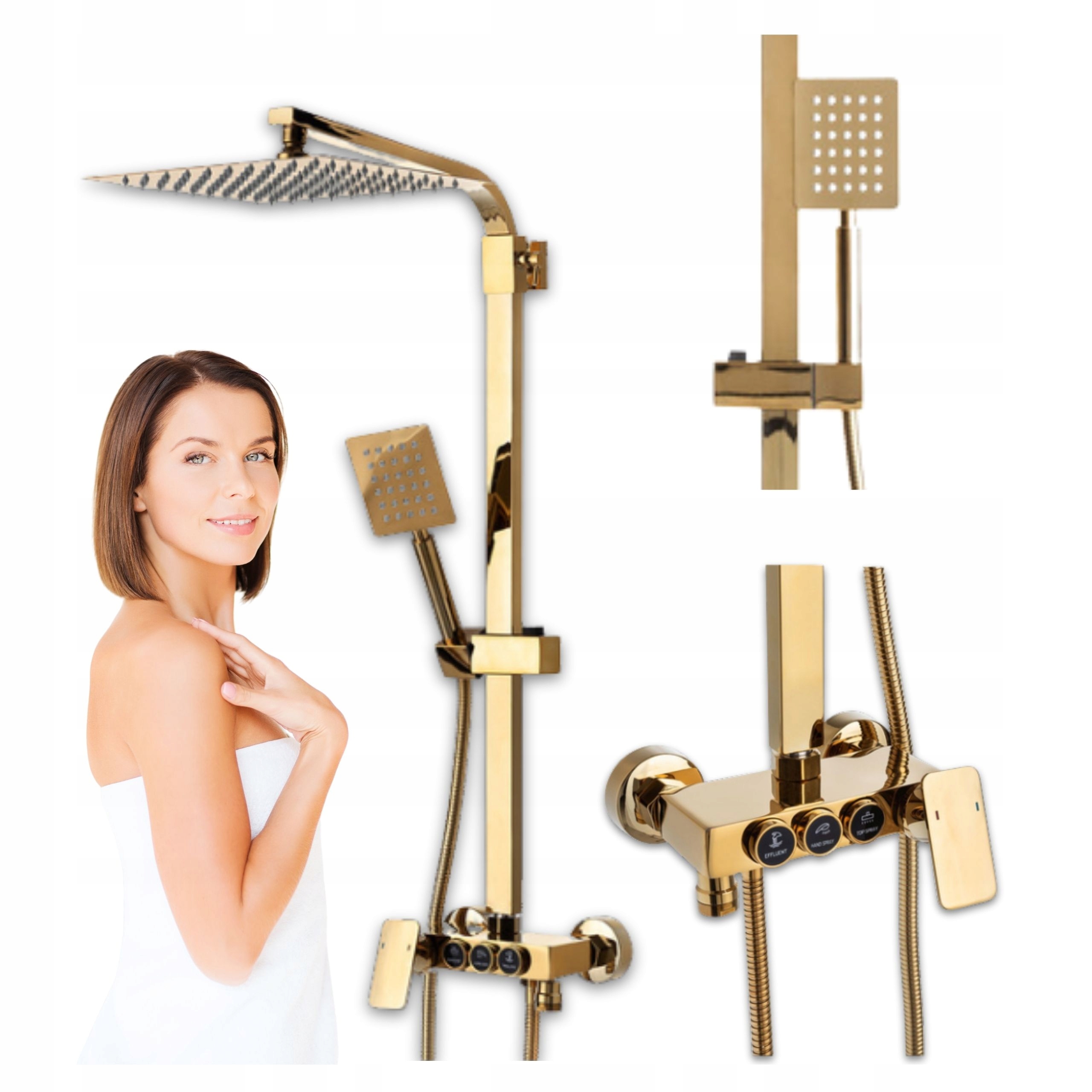 Sprchový Set Na Omítku Bianca Zlatý