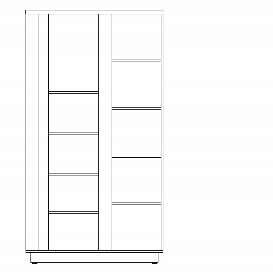 Witryna wysoka LAMELLO art.9 dąb craft / czarny LOFT LAMELE Kod producenta LAMELLO ART.9