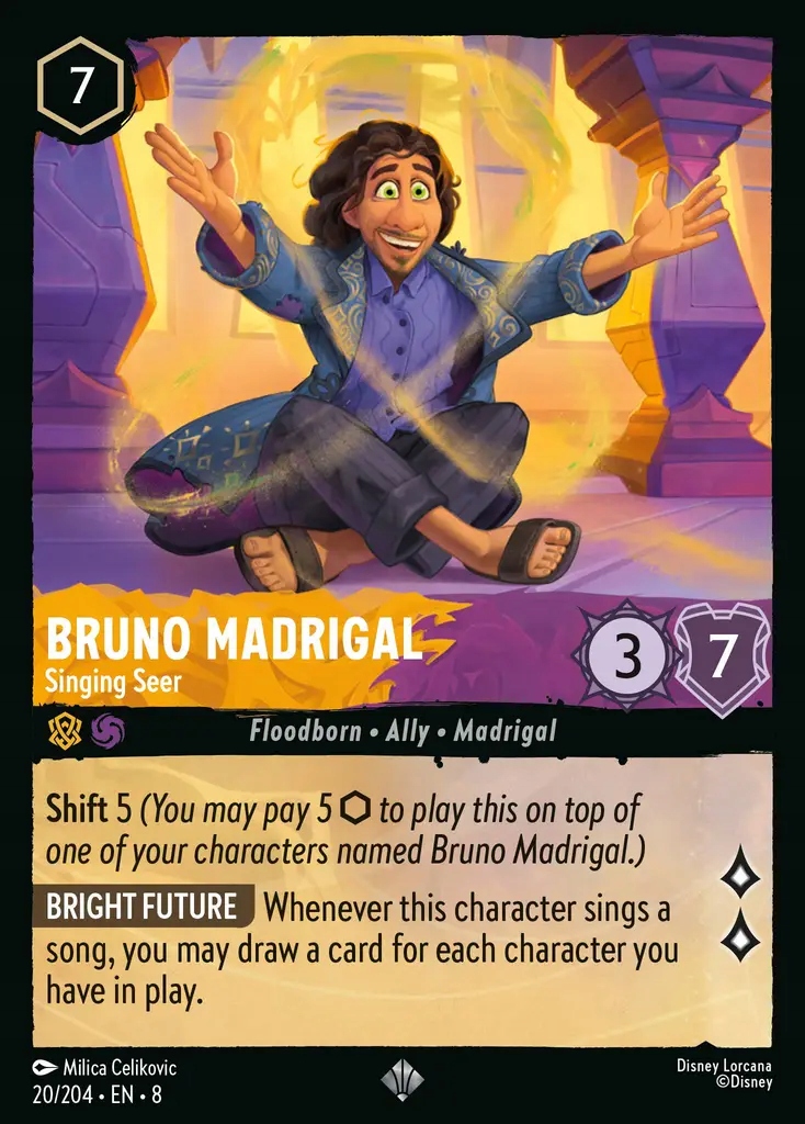 Disney Lorcana Bruno Madrigal Singing Seer 8JAF #020