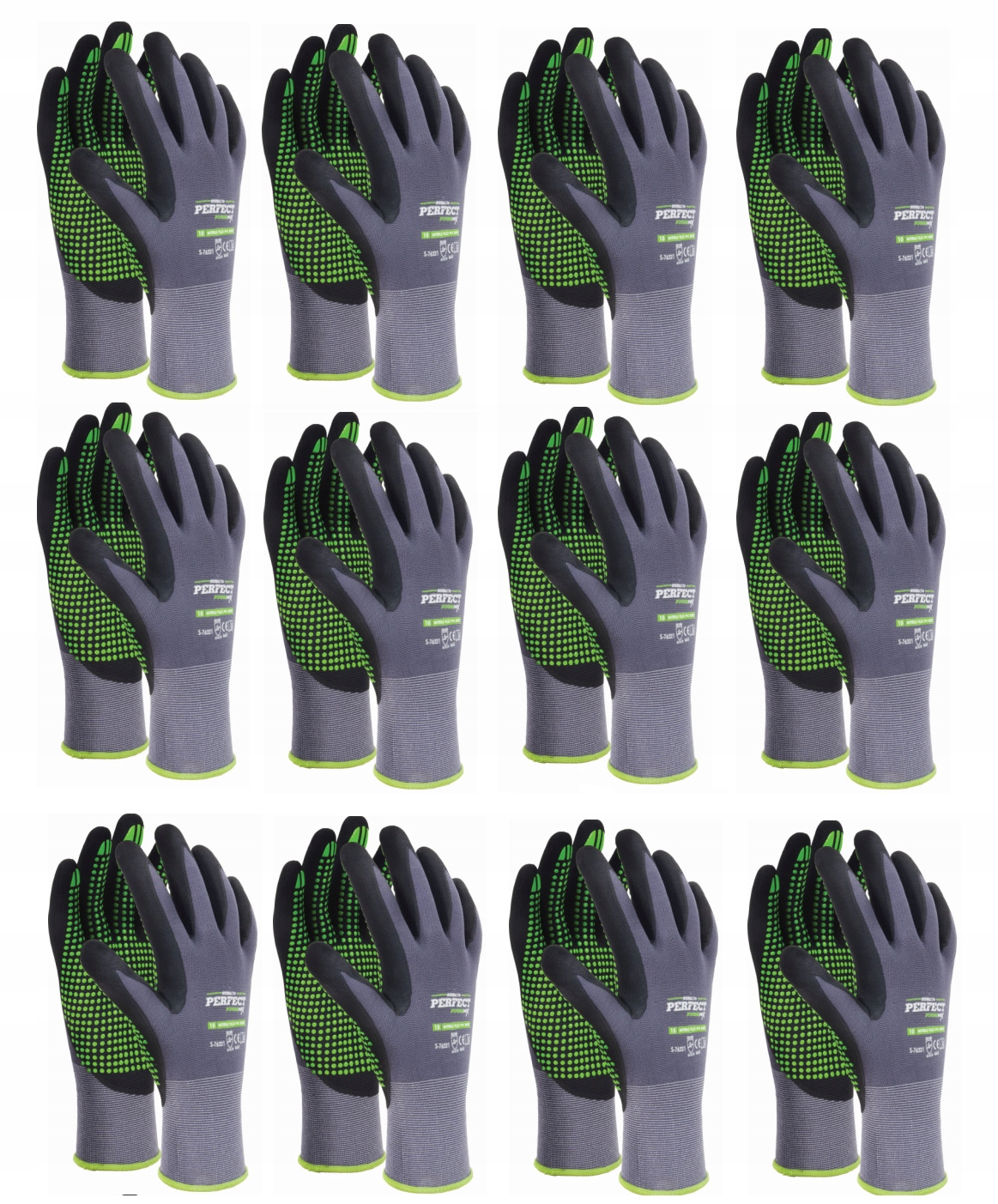 Stalco Rękawice Powermax Nitrile Flex Dots Kropki Roz.8