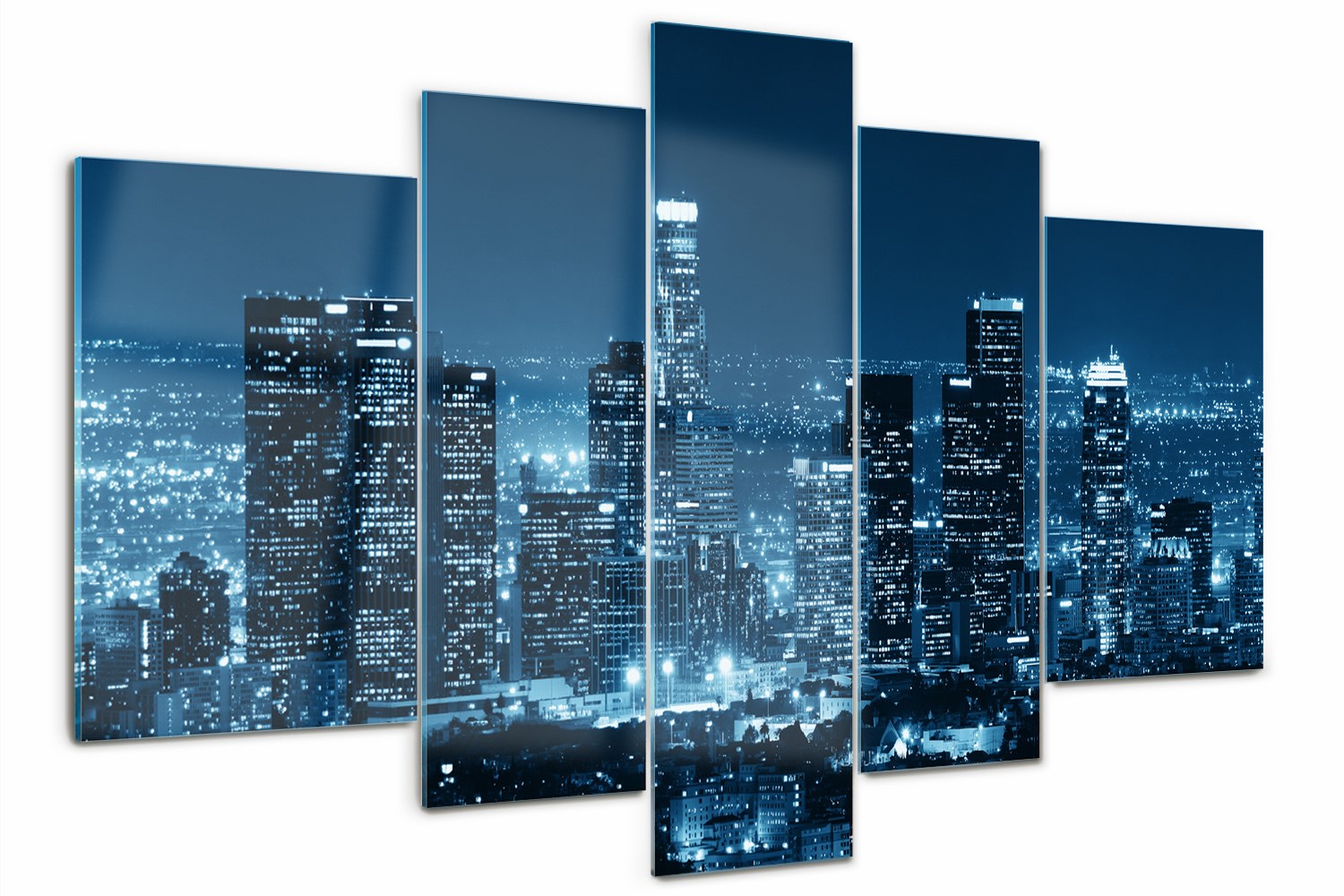 

Obraz szklany tryptyk do salonu Los Angeles nocą