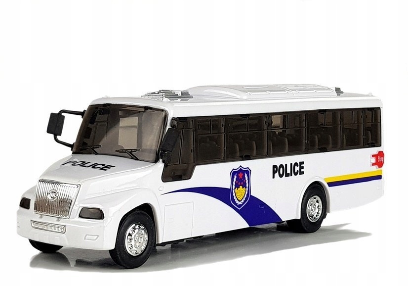 Autobus policyjny Leantoys 6904 biały