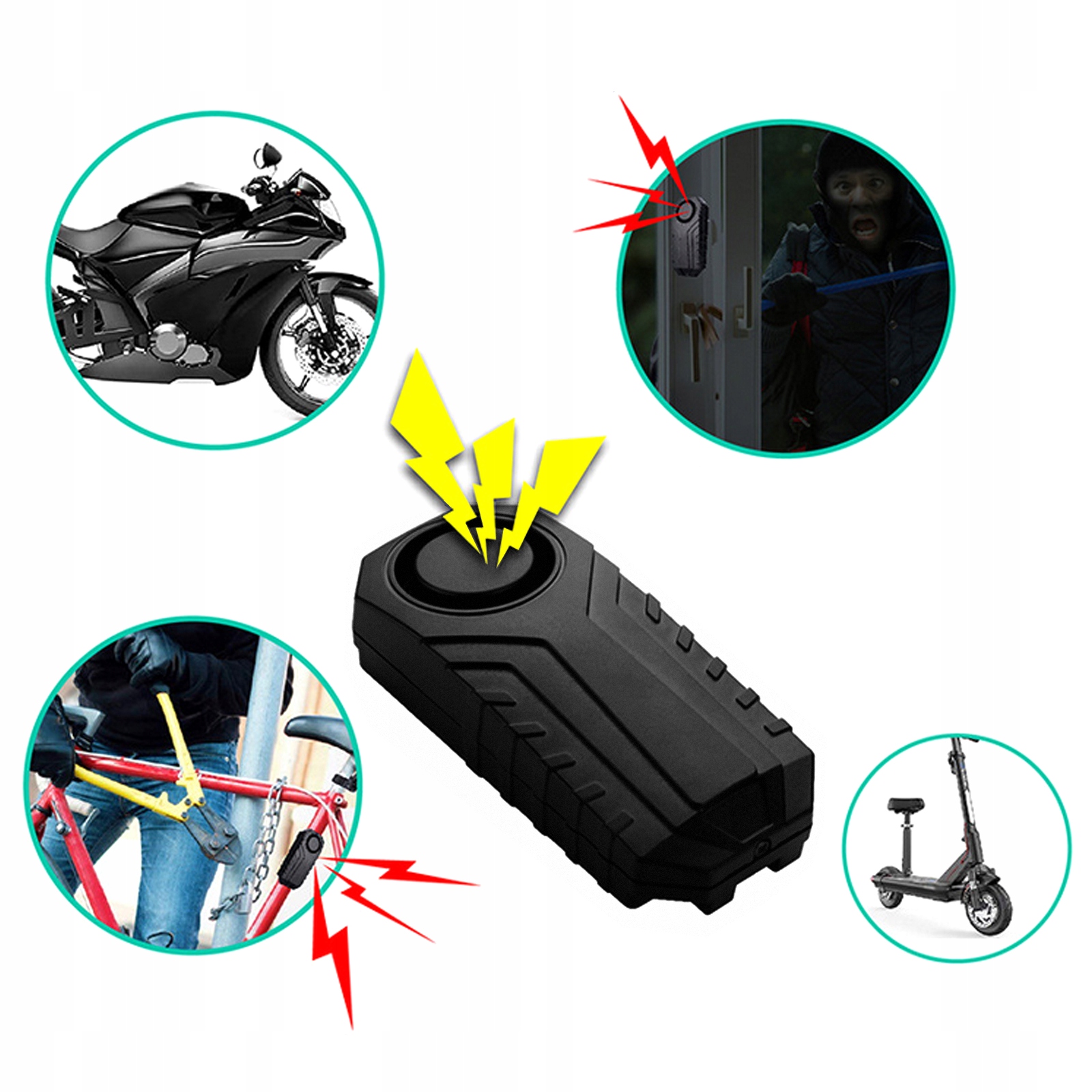 Alarm Rowerowy Pilot do Roweru Quada (z bateriami) EAN (GTIN) 0700594984242