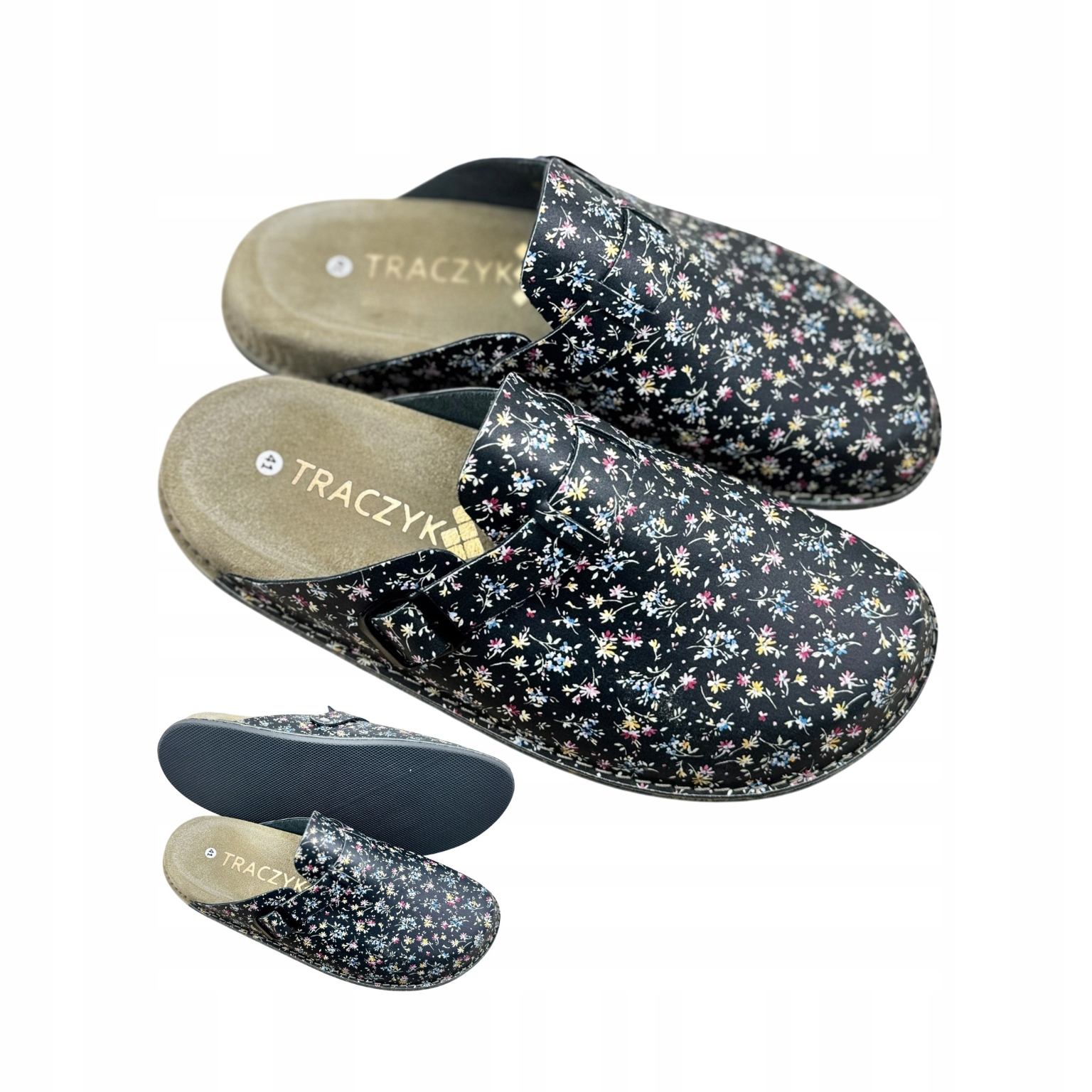 Nazouváky Traczyk Chodaki Fusbet Přírodní Kůže Černé Ortopedické vel. 45