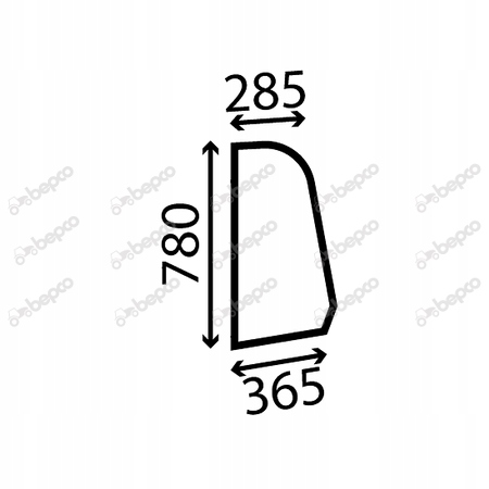 sklo nabíječka Manitou boční levá 182095