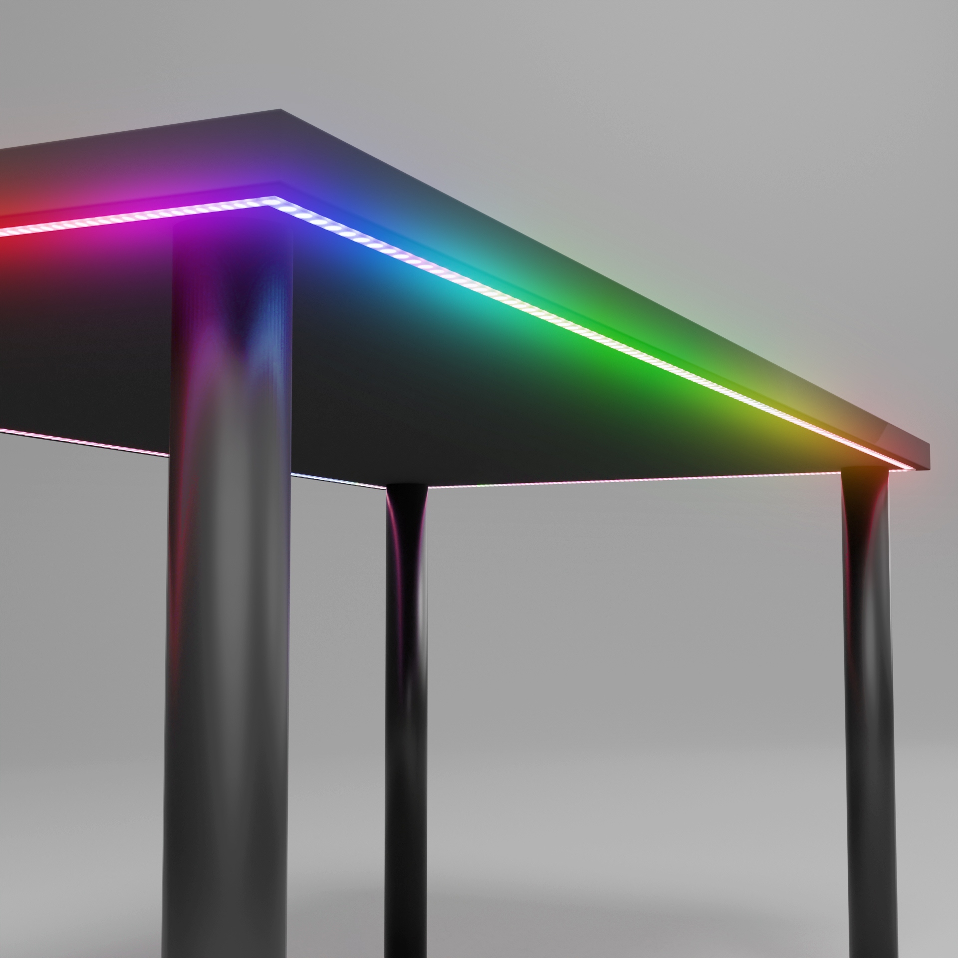 Biurko Gamingowe Gracza MARCO GAME LED Czarne + GRATIS UCHWYT NA SŁUCHAWKI Wysokość mebla 75 cm