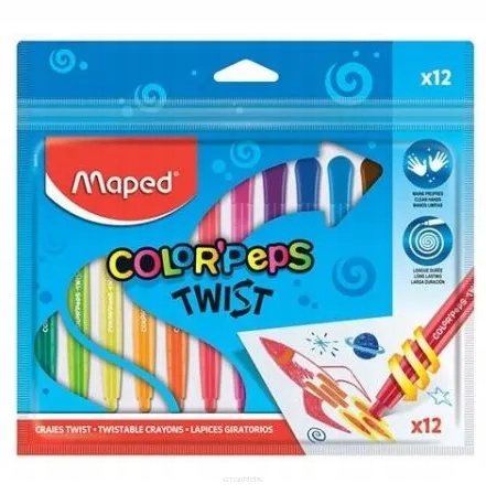 Sviečkové pastelky Vyťahovacie Maped Twist 12 farieb
