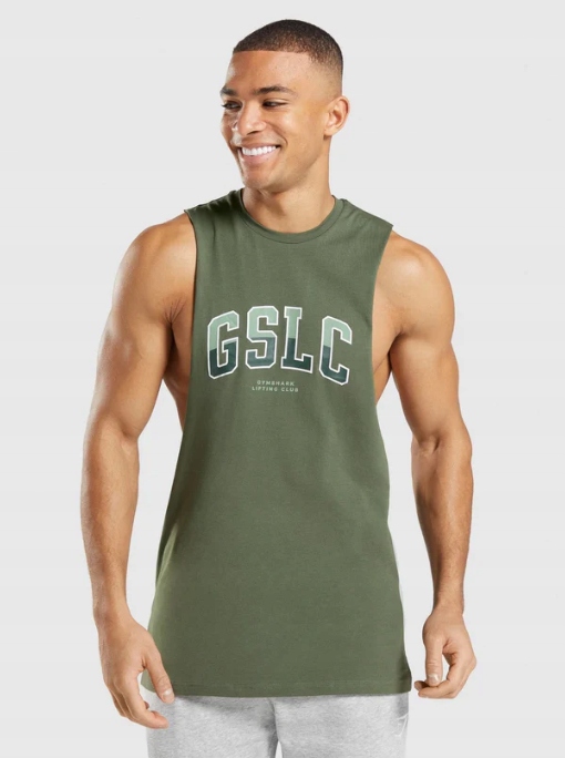 GYMSHARK KOSZULKA MĘSKA LUŹNA SPORTOWA ZIELONA XXL 1A4E4_A*