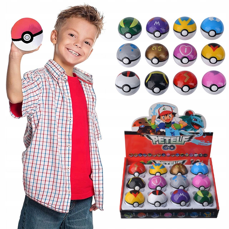 

12 Szt Figurka Pokemon Pokeball Zabawka+figurka