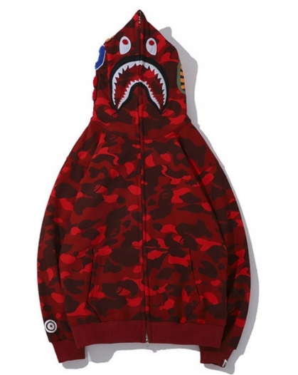 

Bluza Bape typu Shark kangur zielona moro kangur