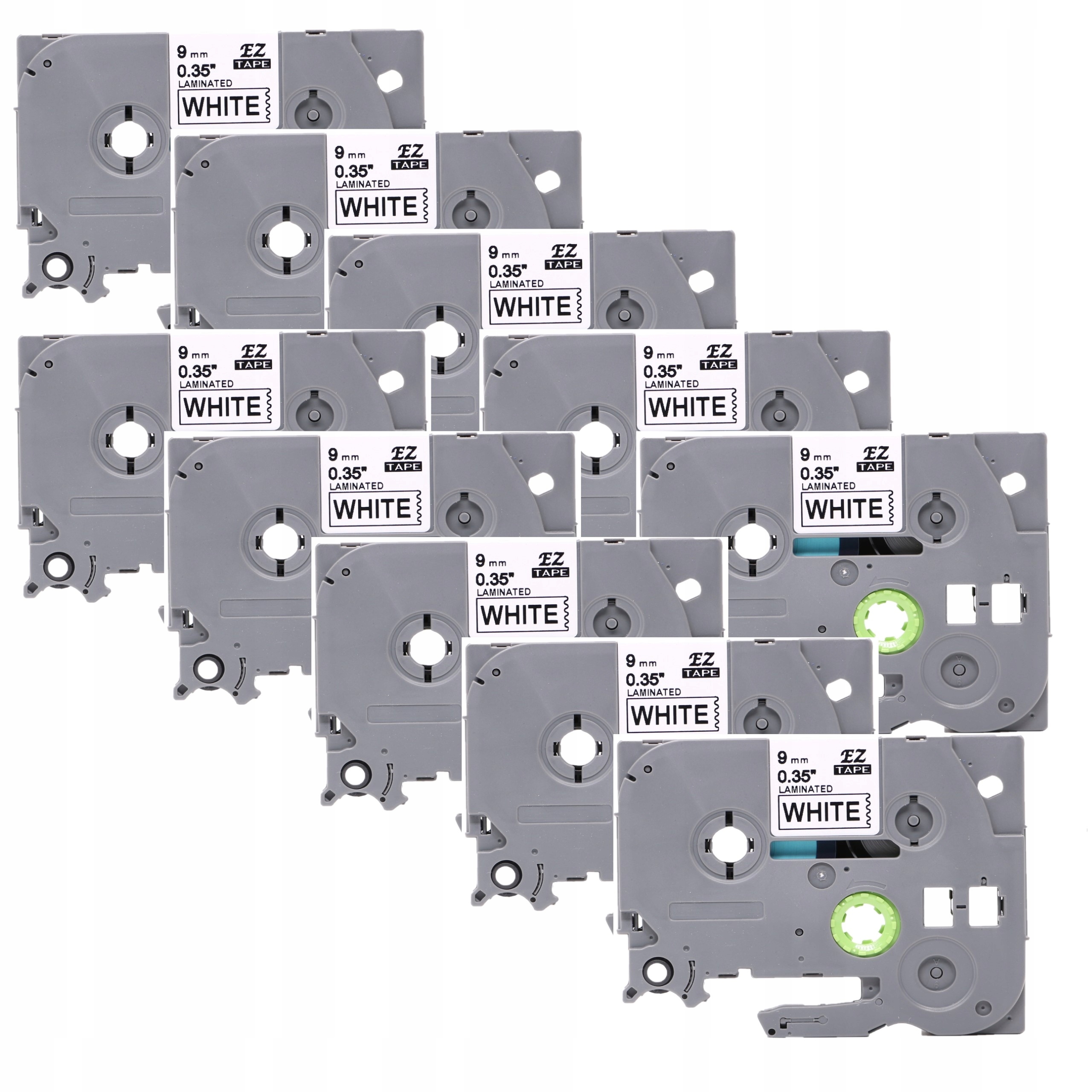 Páska pro Brother TZe-221 9 mm bílá, sada 10 Ks