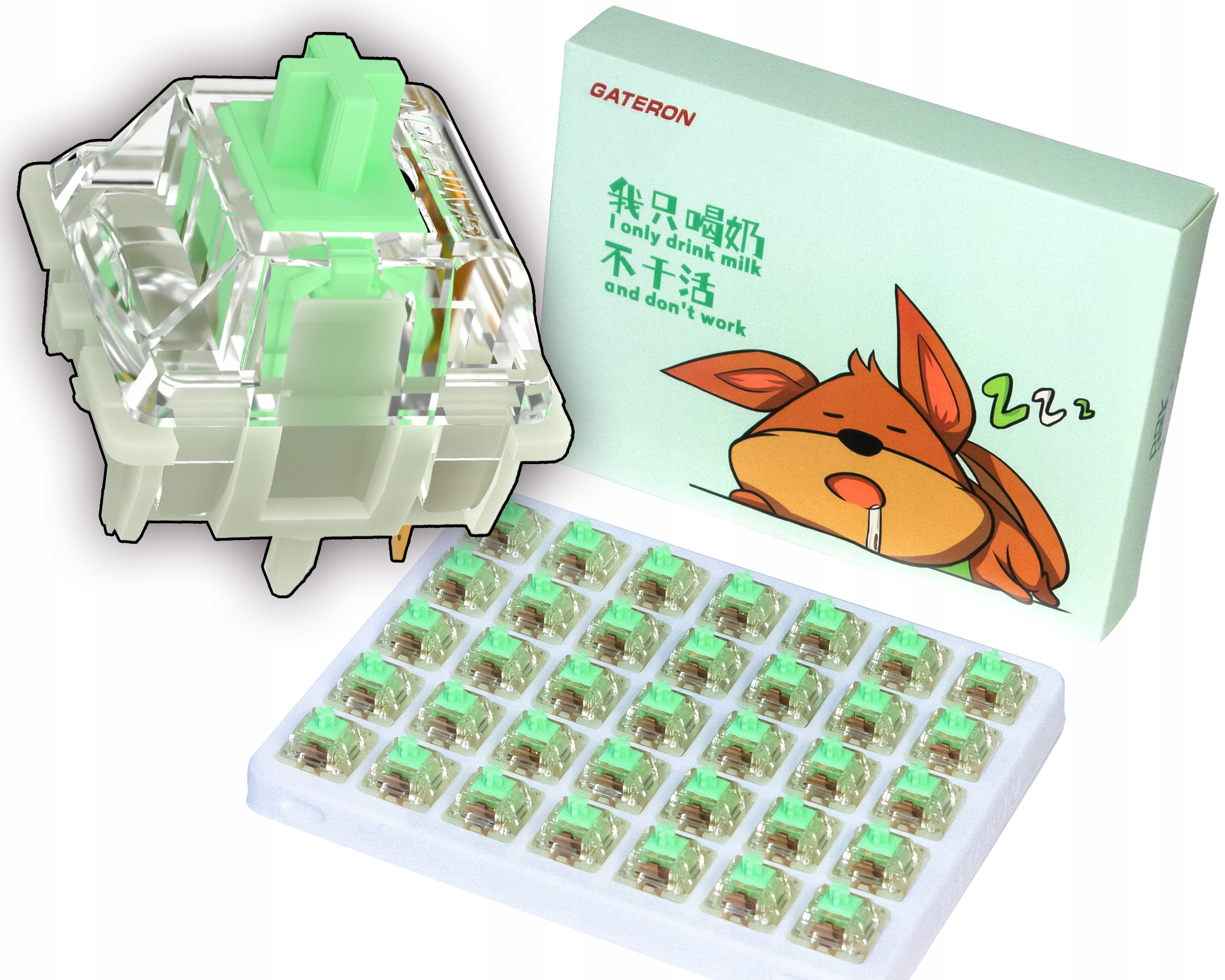 Gateron Baby Kangaroo 2.0 Switch Pre Lubed Gift Box 35 szt.