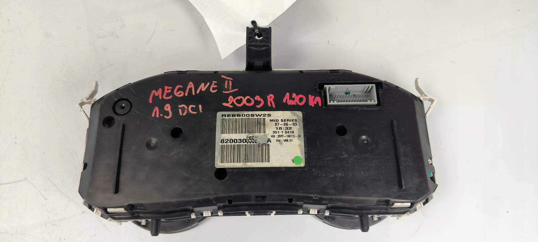 dials clock 8200306552 RENAULT MEGANE II