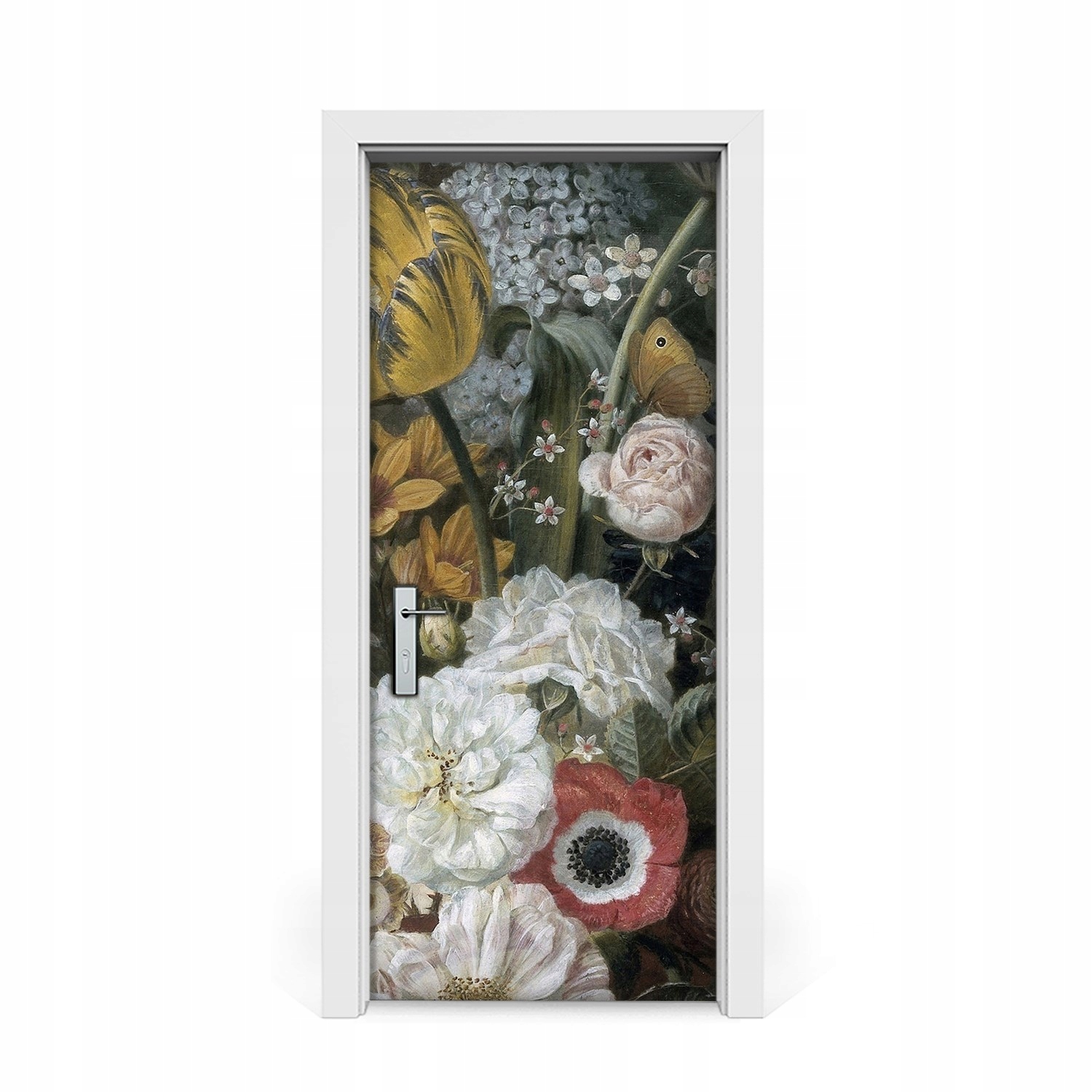 

Naklejka na drzwi okleina Malowidło kwiaty 85x205