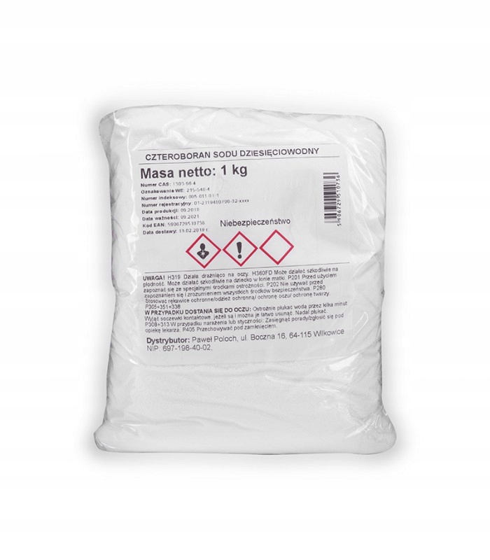 

Boraks, Borax 10-wodny 99,99% czystości 1 Kg