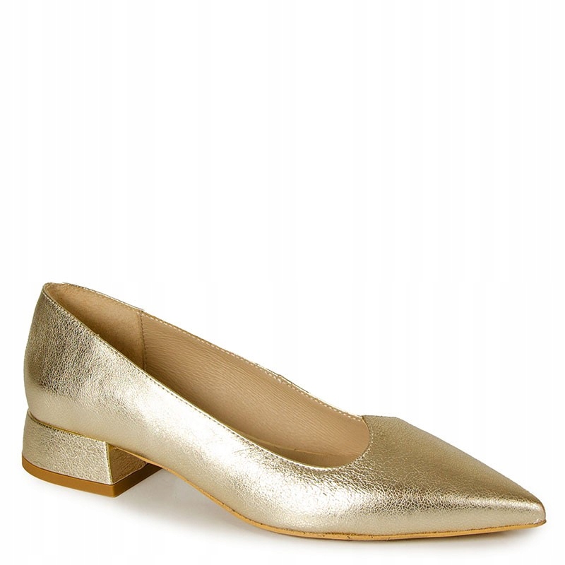 CheBello 4962 Zlaté Kožené Lícové Lodičky 37