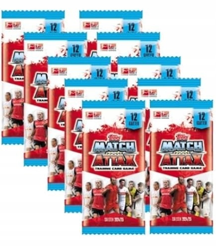 12 Saszetek Topps Match Attax Bundesliga 2024/25 144 Kart Piłkarskie
