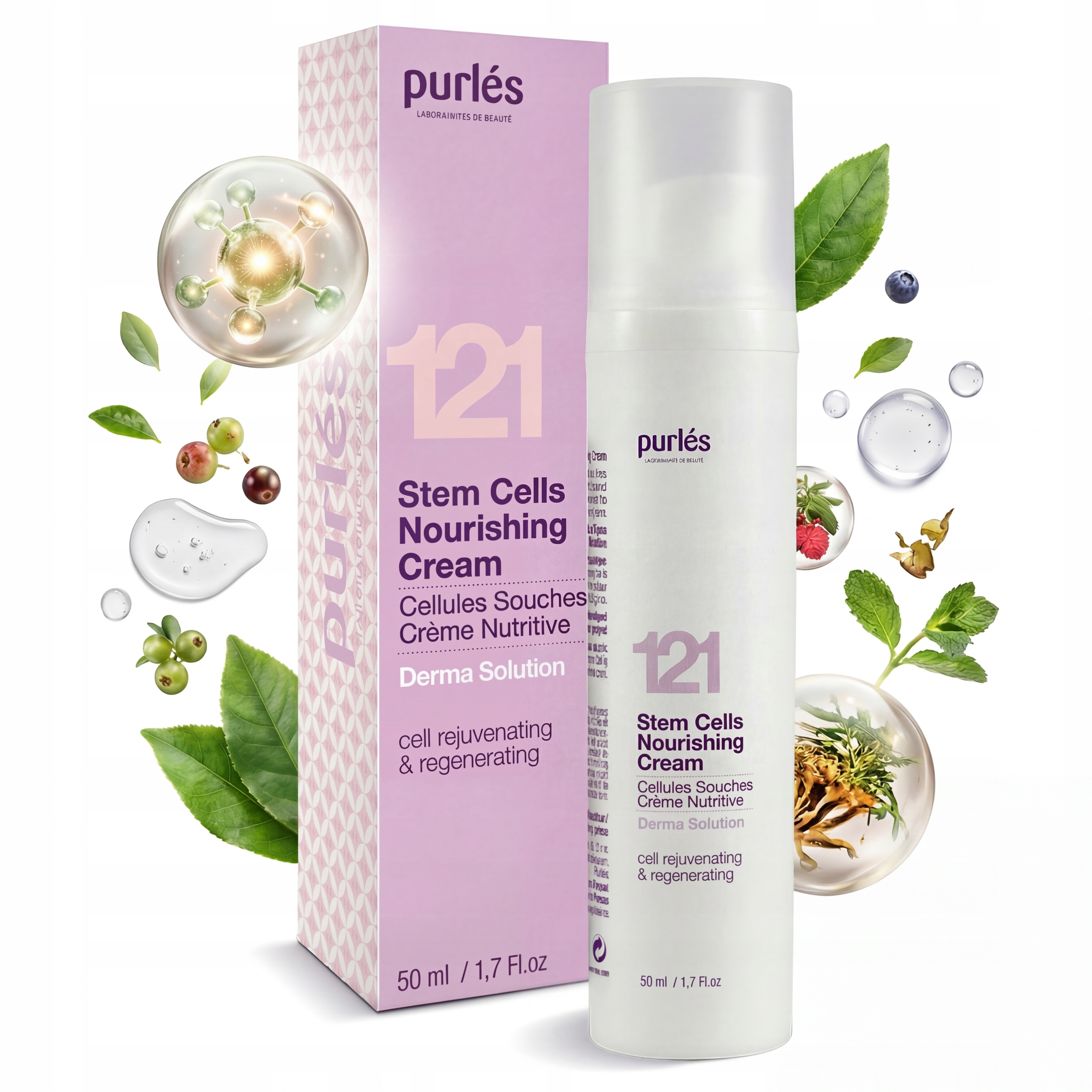 Purles 121 Odżywczy krem do twarzy z komórkami macierzystymi 50 ml