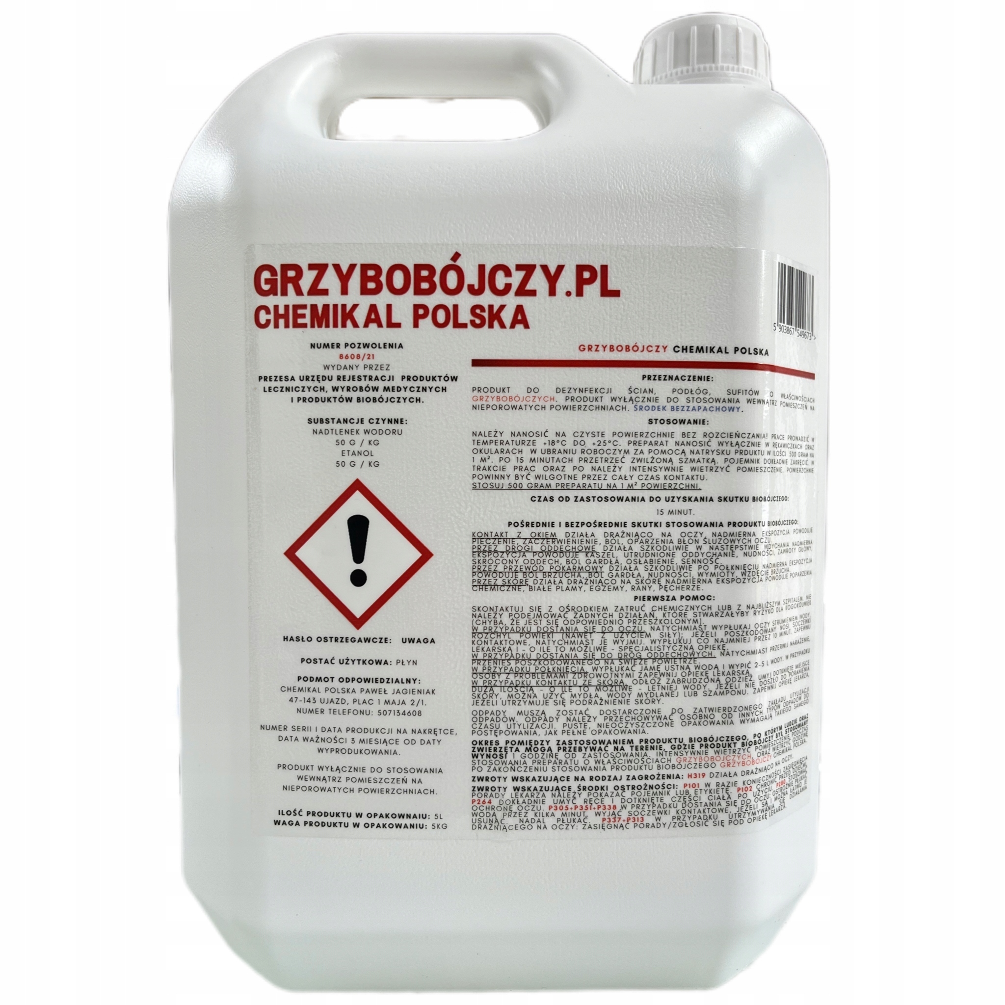 

Preparat do usuwania grzybów 5L Grzybobójczy