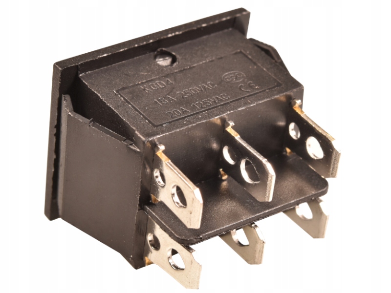 Przełącznik kołyskowy chwilowy KCD4 (ON)-OFF-(ON) EAN (GTIN) 5905610301774