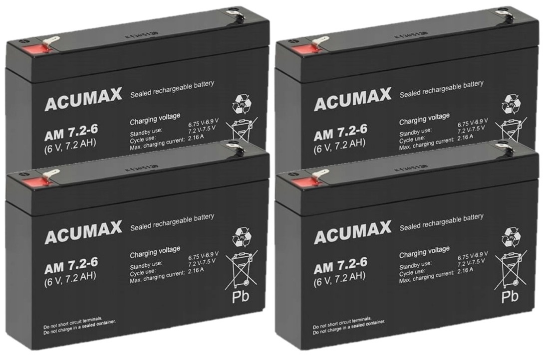 RBC34 RBC 34 #34 ZESTAW AKUMULATORÓW PAKIET BATERII DO UPS APC 4x AM 7,2-6