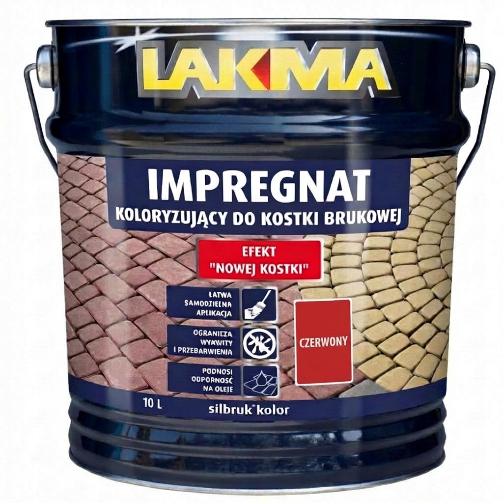 Impregnat Koloryzujący Do Koski Brukowej Silbruk 10L Czerwony Lakma