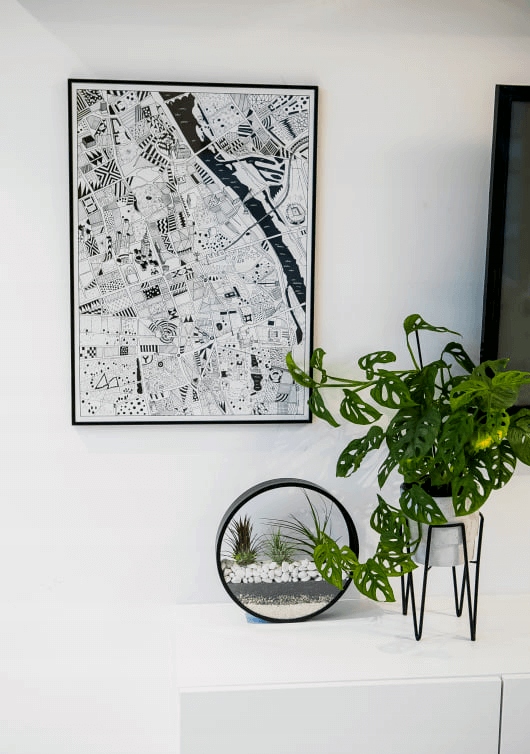 Metalowy kwietnik ścienny doniczka wazon obraz na Materiał metal