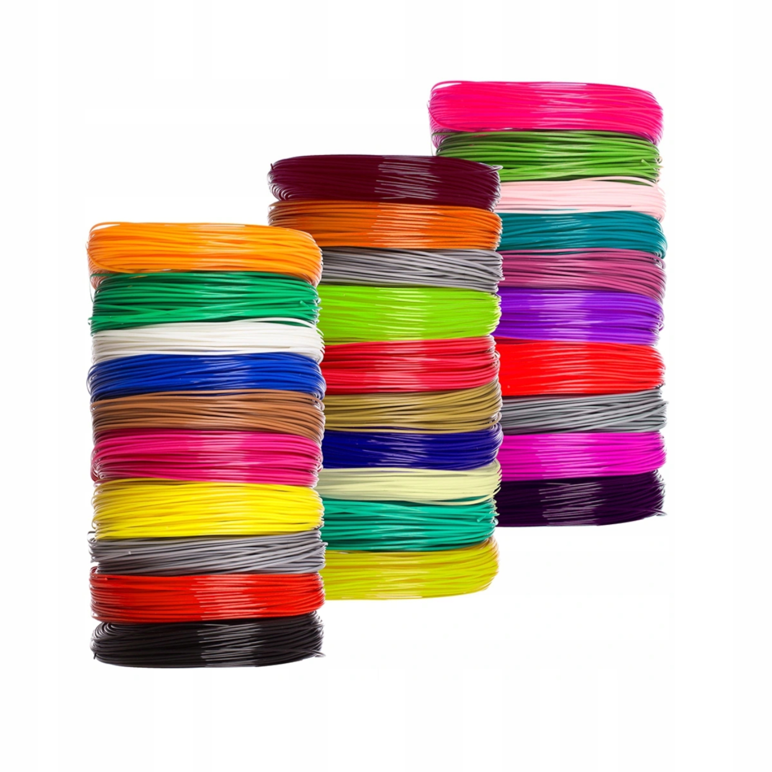 KOLOROWY FILAMENT ZESTAW XXL 200 METRÓW RÓŻNE KOLORY ZAPAS DO DRUKARKI 3D