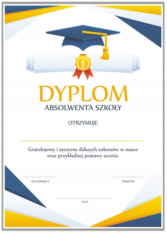 

Dyplom: Absolwent Szkoły (Wzór 95)