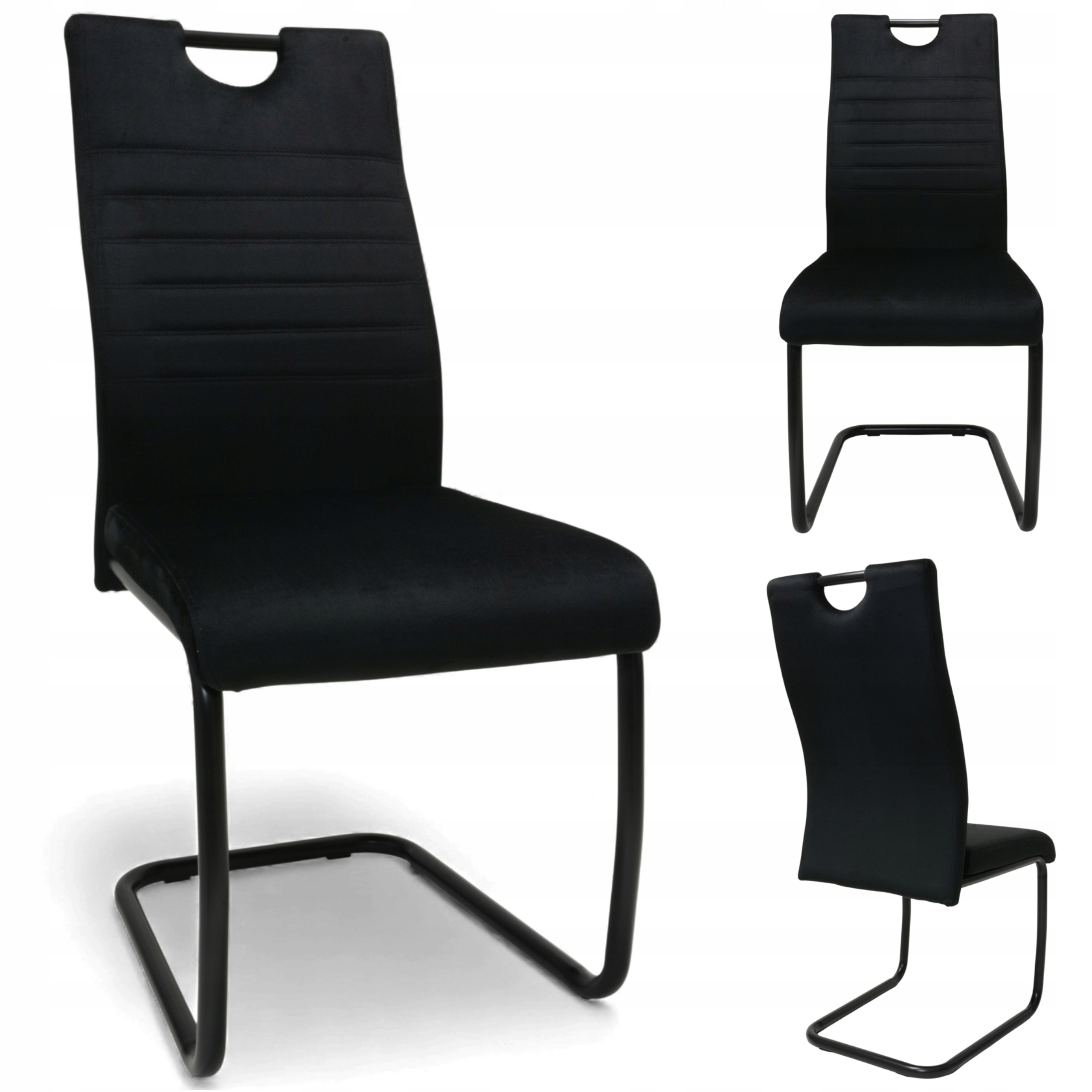 Křeslo DankorDesign Tris velur černé Do Obývacího Pokoje Jídelny Moderní Glamour