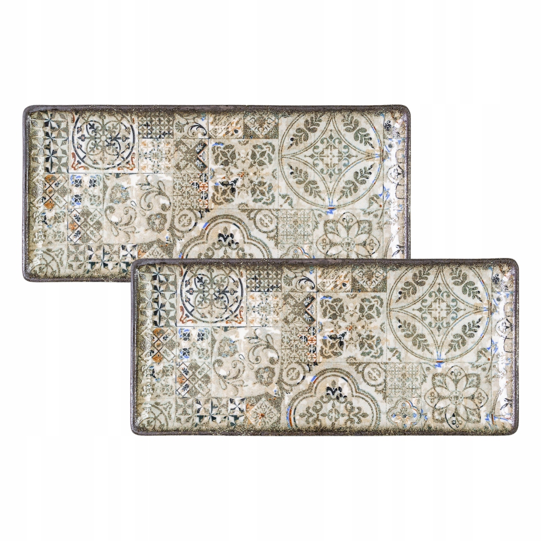 Obdĺžniková porcelánová miska vintage plochá Wilmax 33 x 15 cm