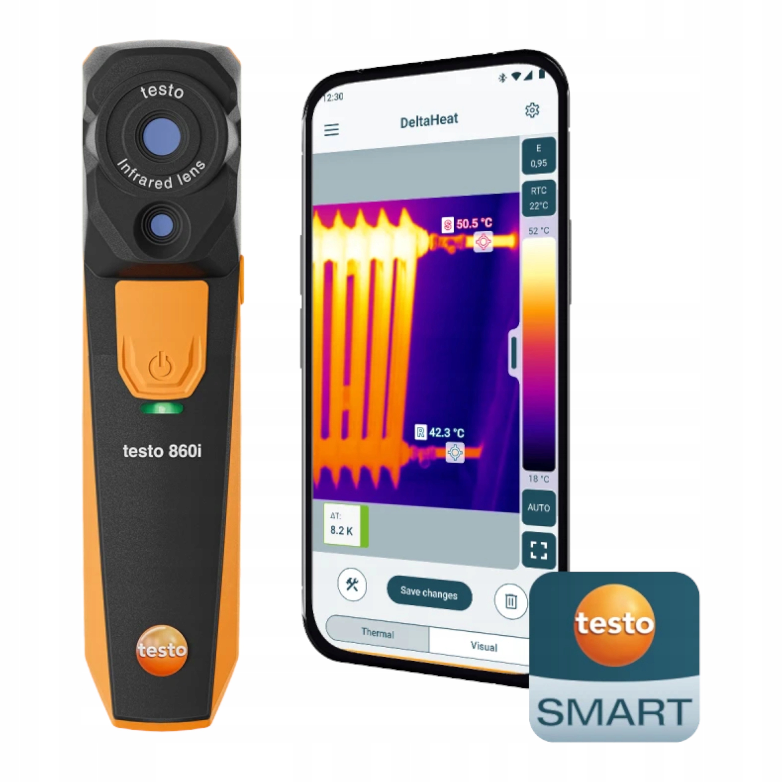 Termovizní kamera pro chytré telefony Testo 860i – sada – bezdrátová