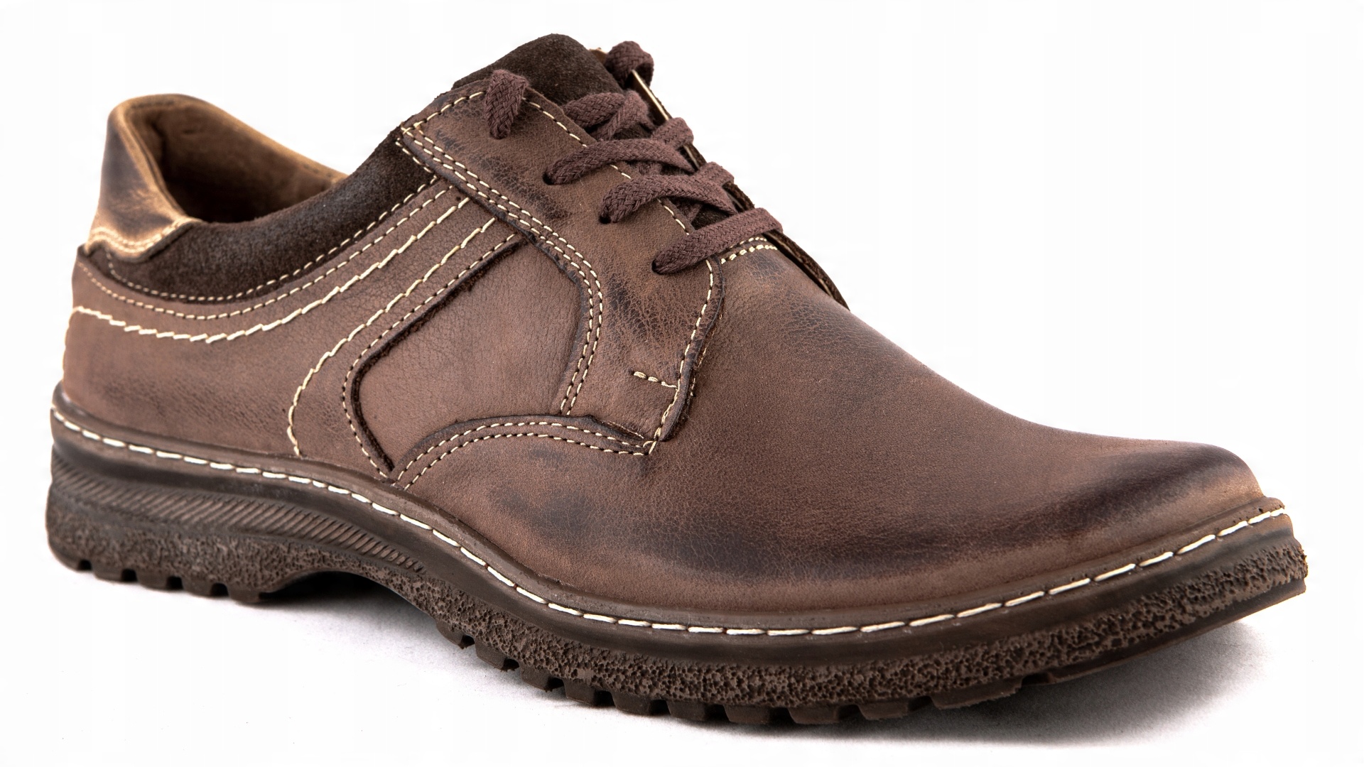

Buty męskie Polskie półbuty skórzane szyte 44