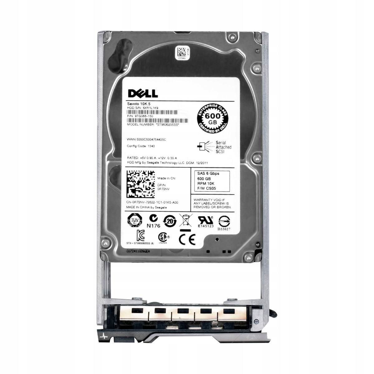 Dell 0R72NV 600GB 10K 64MB SAS-2 2.5" ST9600205SS