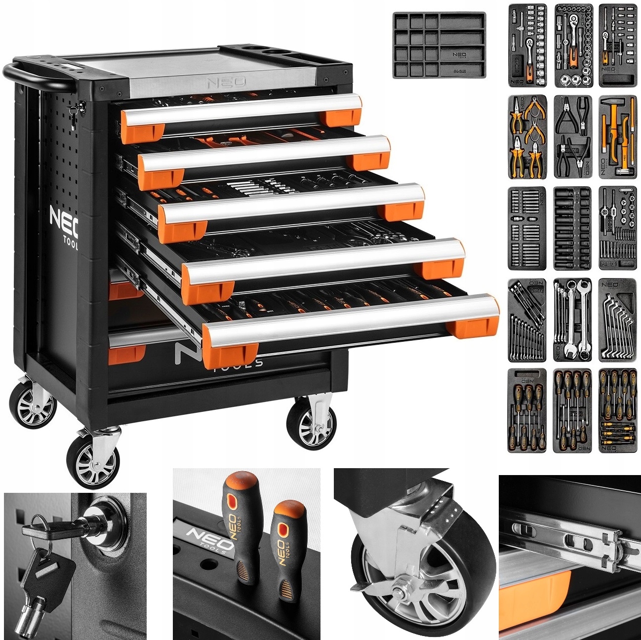 NEO шафа для майстерні візок 7 ящиків 174 частини