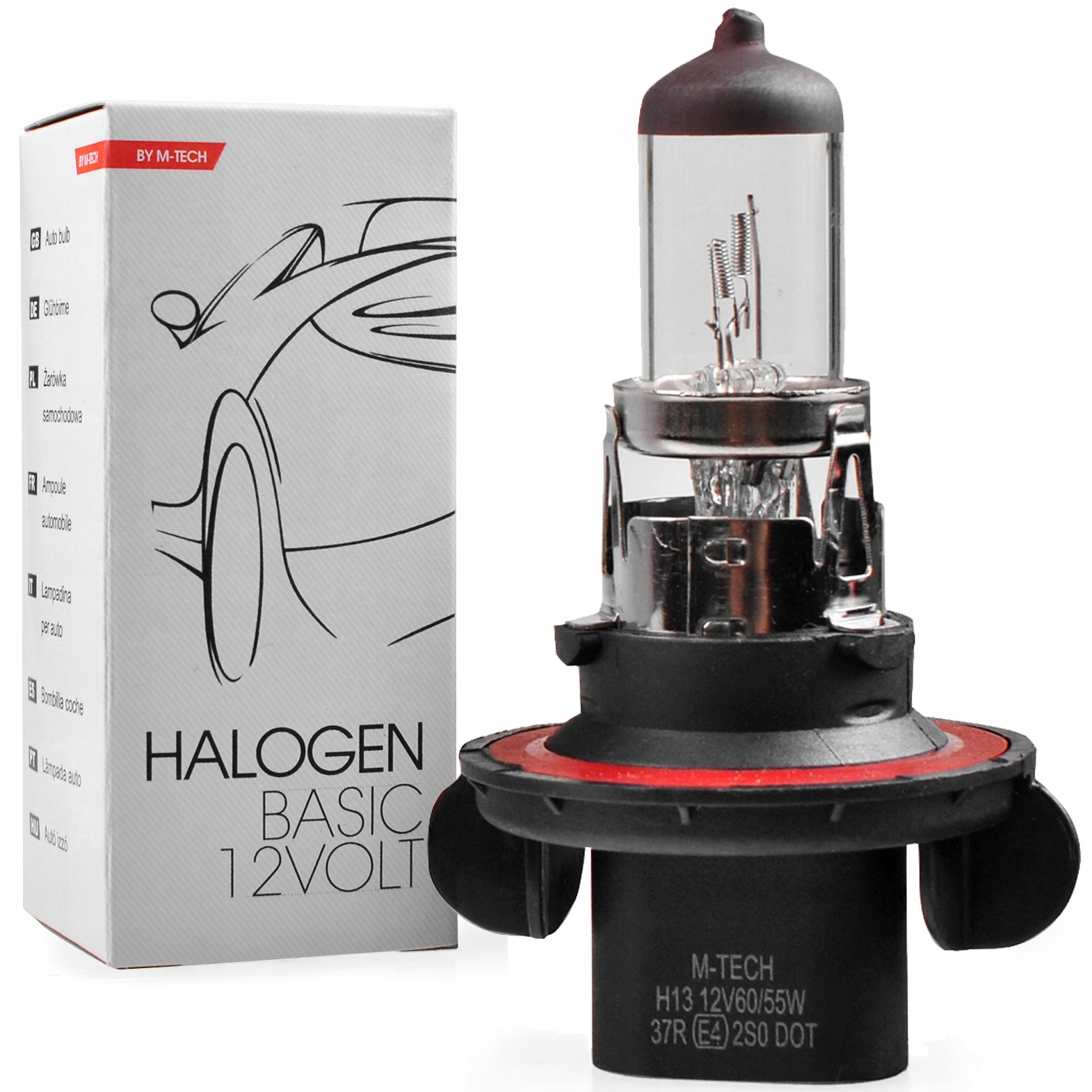 Żarówka halogenowa M-tech H13 9008 60/55W 12V PJ26.4t drogowe mijania 1szt.