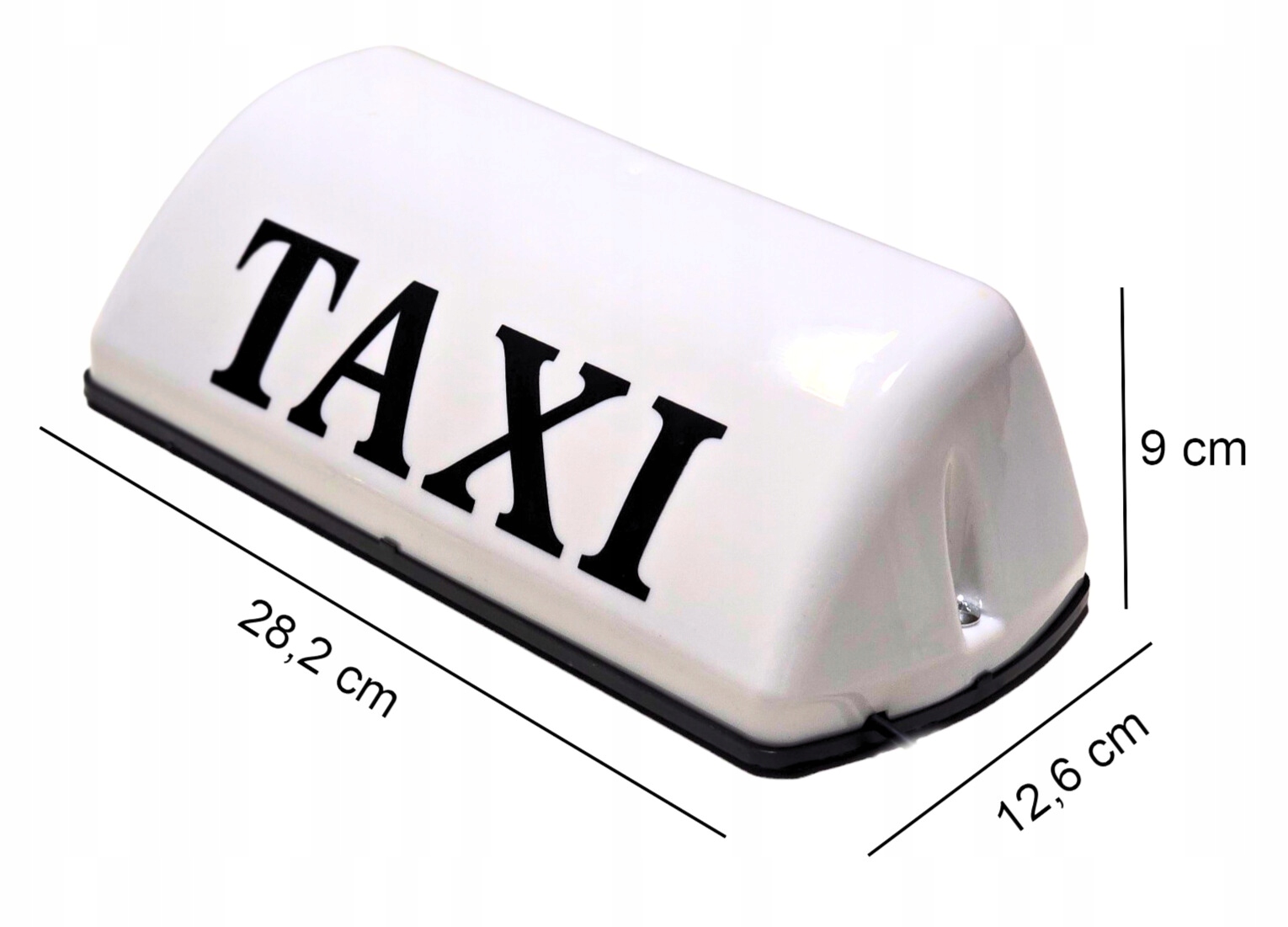 LAMPA TAXI LED BIAŁA Z NAPISEM KOGUT SYGNALIZATOR GAPA NA MAGNES Z WTYCZKĄ Kolor biały